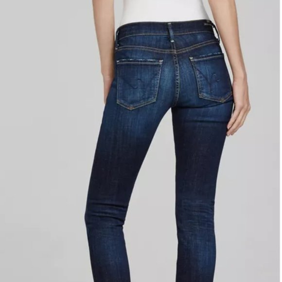 CITIZENS OF HUMANITY Ava low rise straight leg jeans in dark Amuse wash - Picture 2 of 11